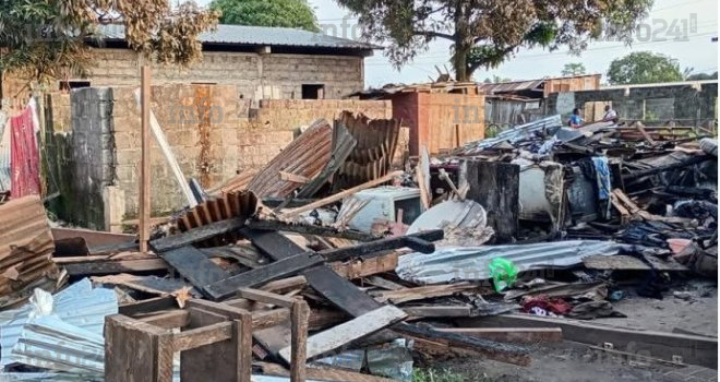Port-Gentil&nbsp;: Un incendie ravage trois habitations, des familles gabonaises à la belle étoile