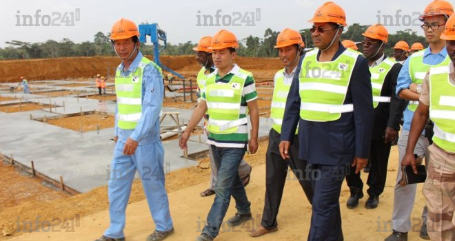 Ona Ondo visite les chantiers de la CAN 2017 à Oyem