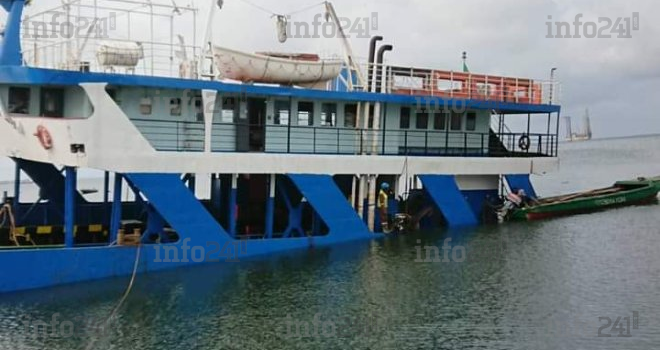 Un navire gabonais coule partiellement dans l’océan aux portes de Port-Gentil