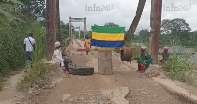 Colère sur le pont d’Ebel-Abanga&nbsp;: les habitants bloquent la route pour exiger la reprise des travaux