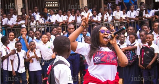 Violences en milieu scolaire au Gabon&nbsp;: Macy Ilema sensibilise les élèves de Mikolongo