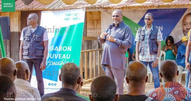 Tournée politique  du candidat à la présidentielle de 2023 Mike Jocktane  dans la Ngounié&nbsp;: étape de Lebamba 