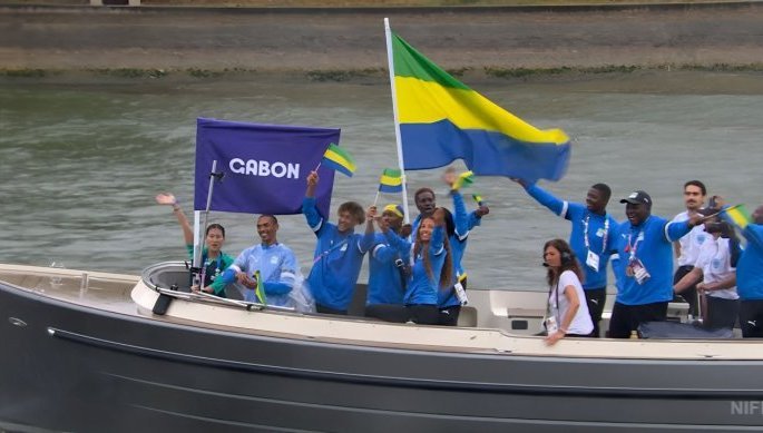 Le Gabon parade à la cérémonie d’ouverture des Jeux Olympiques de Paris