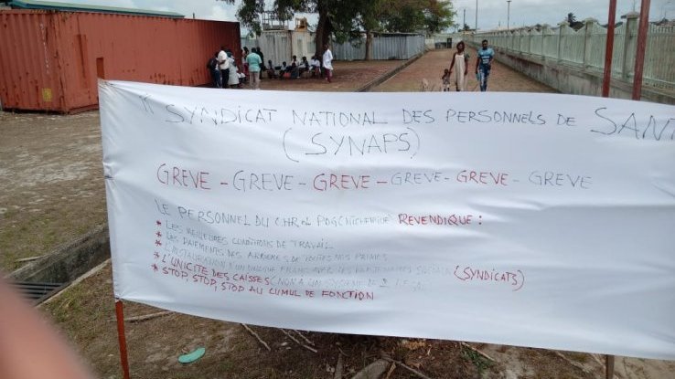 Primes impayées à l’hôpital de Port-Gentil&nbsp;: le Synaps floué, menace de durcir la grève des agents